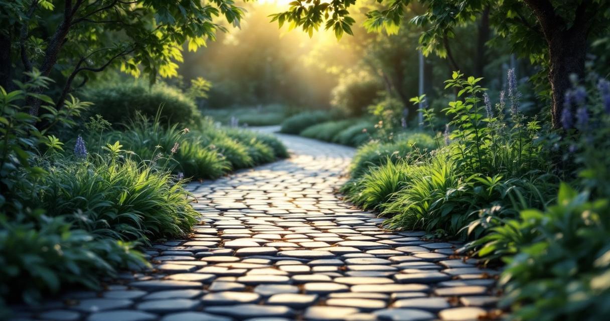 Abstract photograph of an open wooden garden gate leading onto a sunlit path through green hedges in soft morning light, a metaphor for transition to independent living